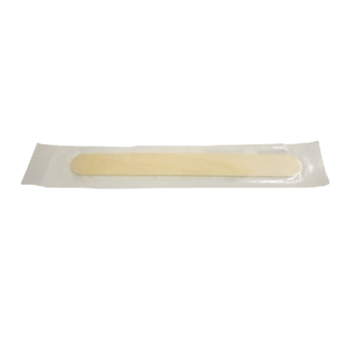Wooden tongue depressor, sterile, 15cm, individually wrapped