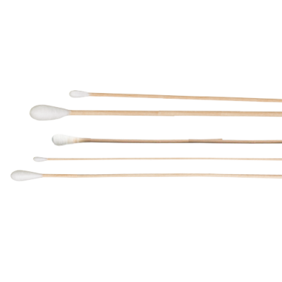 wiroBIGSWABBY, Cotton Swabs, Natural, Length ≈ 23 cm small cotton head, wooden stick