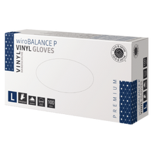 care & serve® - PREMIUM | wiroBALANCE P | Vinyl Gloves | transparent | L powdered