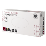 care & serve® - PREMIUM+ | wiroSTRETCH PF | Vinyl Handschuhe | creme | S puderfrei