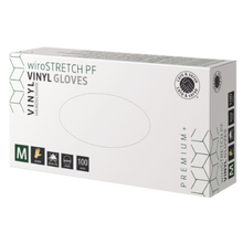 care & serve® - PREMIUM+ | wiroSTRETCH PF | Vinyl Handschuhe | creme | M puderfrei