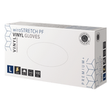 care & serve® - PREMIUM+ | wiroSTRETCH PF | Vinyl Gloves | cream | L powder-free