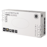 care & serve® - PREMIUM+ | wiroSTRETCH PF | Vinyl Handschuhe | creme | XL puderfrei