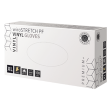 care & serve® - PREMIUM+ | wiroSTRETCH PF | Vinyl Handschuhe | creme | XL puderfrei