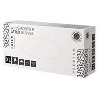 wiroSMOOTH P, Latex Gloves, white, XL powdered