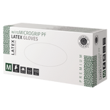 wiroMICROGRIP PF, Latex Gloves, white, M, powder-free