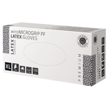 wiroMICROGRIP PF, Latex Gloves, white, XL powder-free
