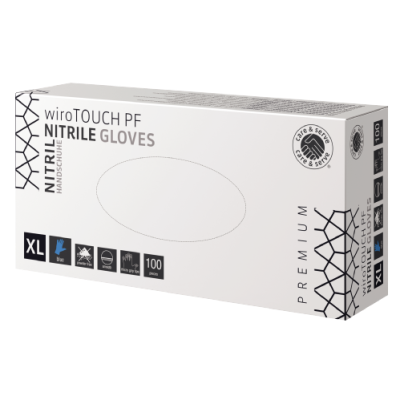 wiroTOUCH PF, Nitrile Gloves, blue, XL powder-free