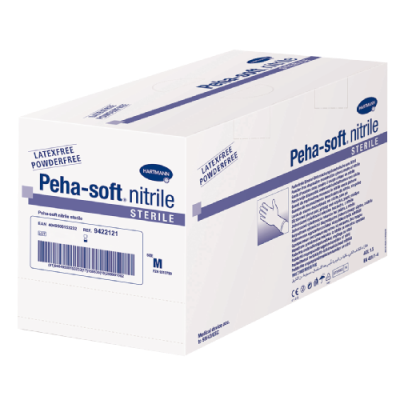 Peha-soft nitrile, steril, puderfrei, Gr. S, klein