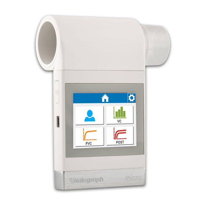 Vitalograph® micro™ Hand-Spirometer inkl. Berichtssoftware, 5 Jahre Hersteller-Garantie