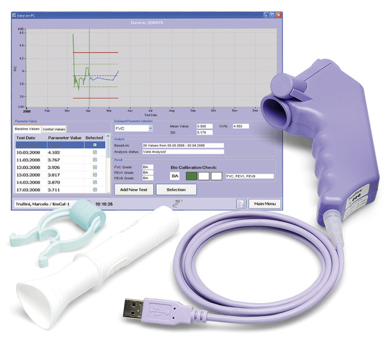 Easy On-PC Diagnostic Spirometer, complete