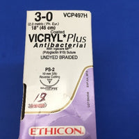 Nahtmaterial Ethicon VICRYL PLUS UNGEF GEFL, PS MULTIP, USP 3/0, Fadenlänge 45cm