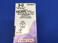 Nahtmaterial Ethicon VICRYL PLUS UNGEF GEFL, PS MULTIP, USP 3/0, Fadenlänge 45cm