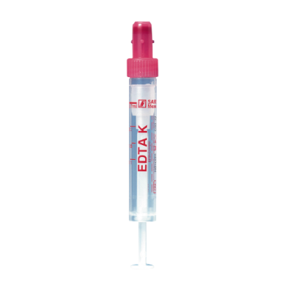 S-Monovette 1.2 ml, 66 x 8 mm, Potassium EDTA, Standard Label, Sterile