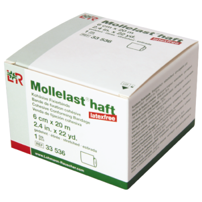 Mollelast haft latexfrei, weiß, 4cmx20m