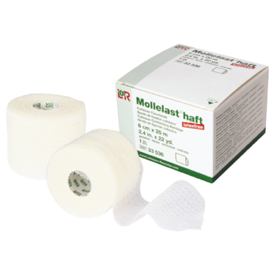 Mollelast haft latexfrei, weiß, 6cmx20m