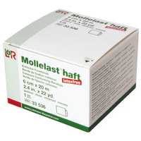 Mollelast haft 10cmx20m, latexfrei, weiß