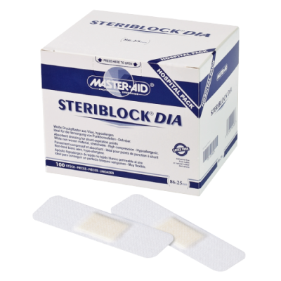 Steriblock DIA 86x25mm, weißes Vlies