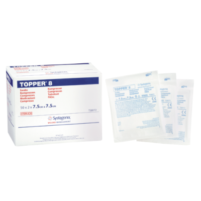 TOPPER 8 7,5 x 7,5 cm sterile Kompresse