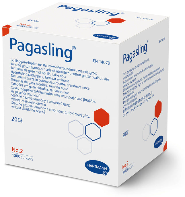 Pagasling Schlinggaze Swabs, non-sterile, plum-sized, size 3