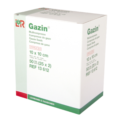 Gazin-Kompressen 10x10cm, steril, 8fach
