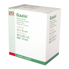 Gazin compresses 10x10cm, non-sterile, 12-ply