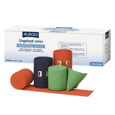 Urgolast color mix 6cmx5m, in red, green, blue