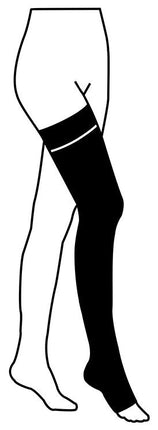 Avicenum PHLEBO 360 Schenkelstrümpfe HEM Detail Silikonband