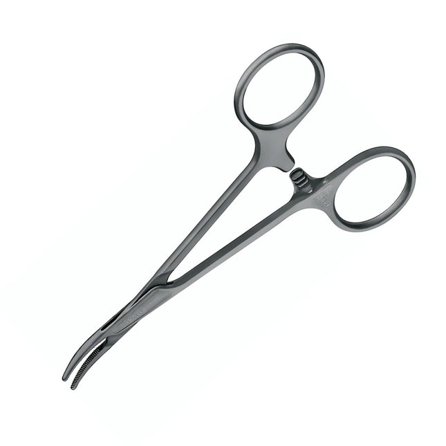 Disposable mosquito forceps, according to Halsted, curved, 12.5cm, SUSI
