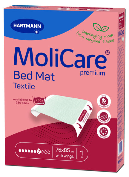 Moli Care® Premium Bed Mat Textile 7 Tropfen (mit Flügeln) 75 x 85