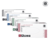 wiroMICROGRIP PF, Latex Gloves, white, M, powder-free