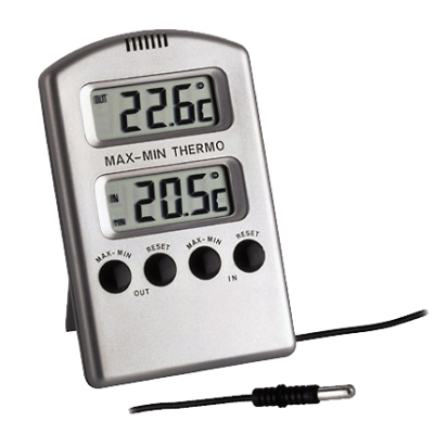Maxima-Minima-Thermometer, elektronisch, mit CE-Zeichen