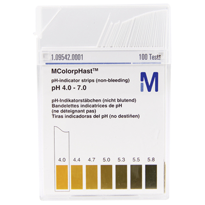 pH-Indikatorstäbchen nicht blutend, pH 4,0-7,0