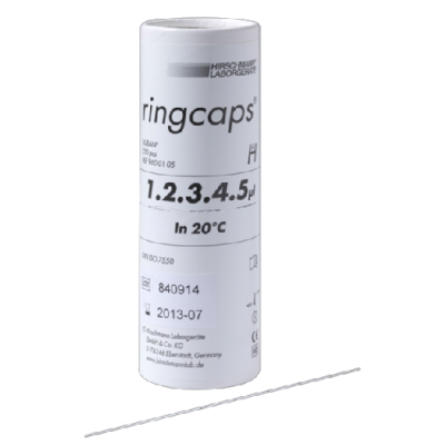 ringcaps, disposable capillary pipettes with ring mark 1-5µl