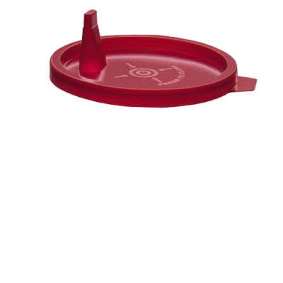 medimex Schnappdeckel für Urinbecher PP 125 ml, rot