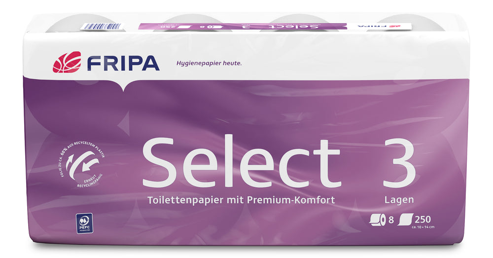 Toilet Paper Select 3-ply, high-white