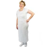 medimex PE-Schürzen classic plus, gehämmert, 75x140 cm, weiß