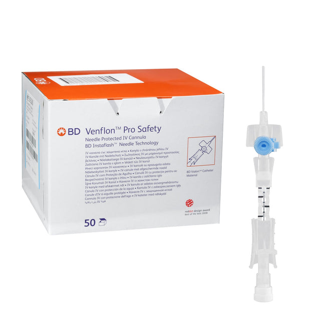 BD Venflon Pro Safety, green, 18G, 1,3x45mm, Safety IV Catheter