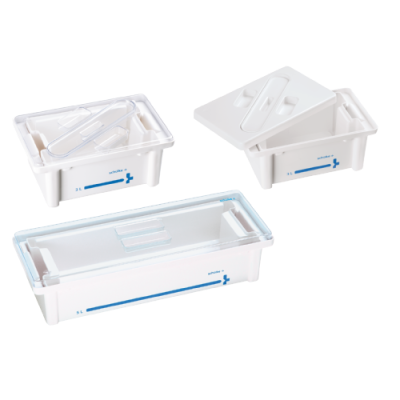 Instrumentenwanne 10Ltr. komp. m. Deckel transparent