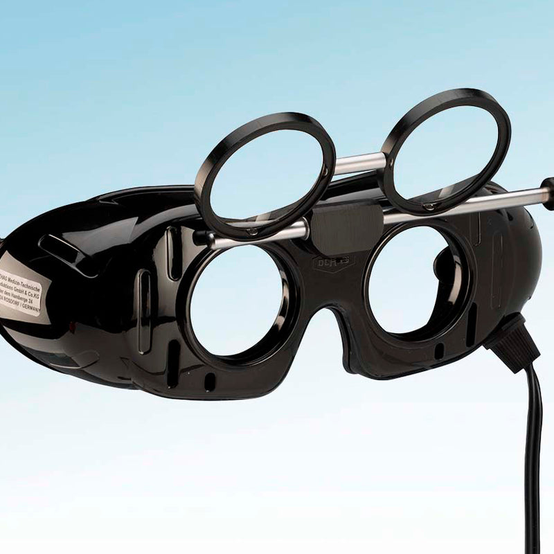 Frenzel-Brille Modell 502 mit aufklappbaren Glaesern - DEHAG