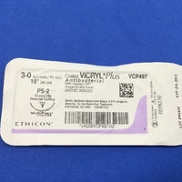 Nahtmaterial Ethicon VICRYL PLUS UNGEF GEFL, P3 MULTIP, USP 4/0, Fadenlänge 45cm
