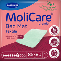 Moli Care® Premium Bed Mat Textile 7 Tropfen 85 x 90