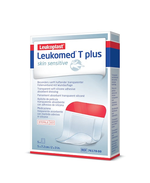 Leukomed T plus skin sensitive, sterile transparent dressing, WA 7.2 cm x 5.0 cm