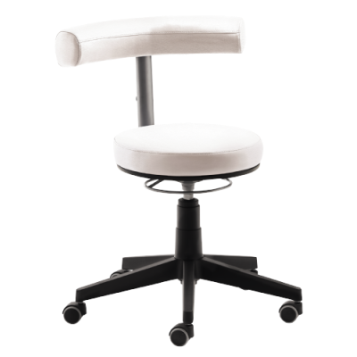 Swivel chair, upholstery white