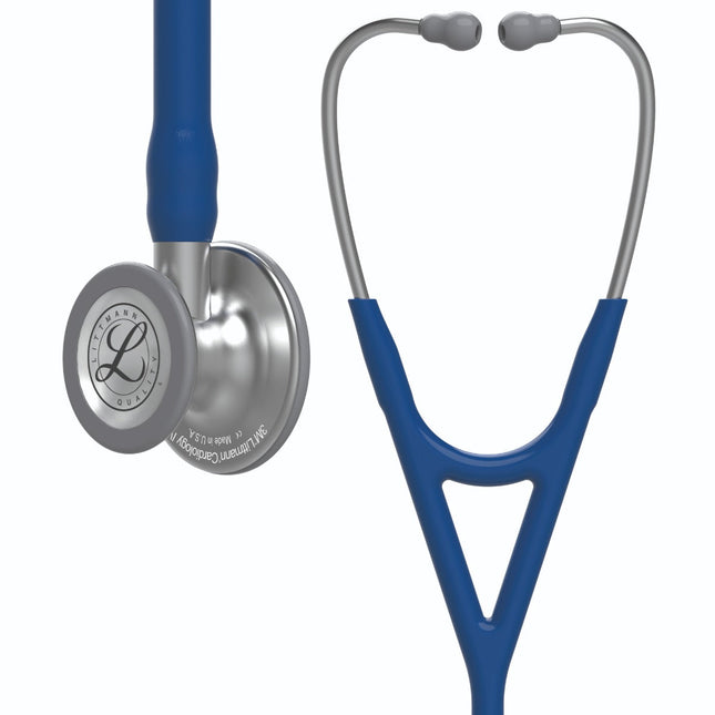 3M Littmann Cardiology IV™ Stethoskop, Black Edition, marineblau