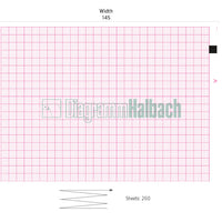 EKG-Papier f. Schiller Cardiovit AT 6 + SP200, 145 mm x 100 mm x 260 Blatt