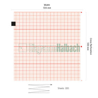 EKG-Papier f. Siemens Cardiostat 31 S, 104mmx100mm, 300Bl.