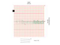 ECG paper for Siemens Cardiostat 31 S, 104mmx100mm, 300 sheets.