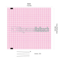 EKG-Papier f. Cardioline Delta 3 Plus, 112mmx30m, 300 Blatt