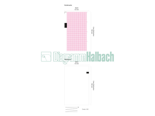 EKG-Papier f. Cardiorapid 131, Dot-Card 66010002, 134mmx25m